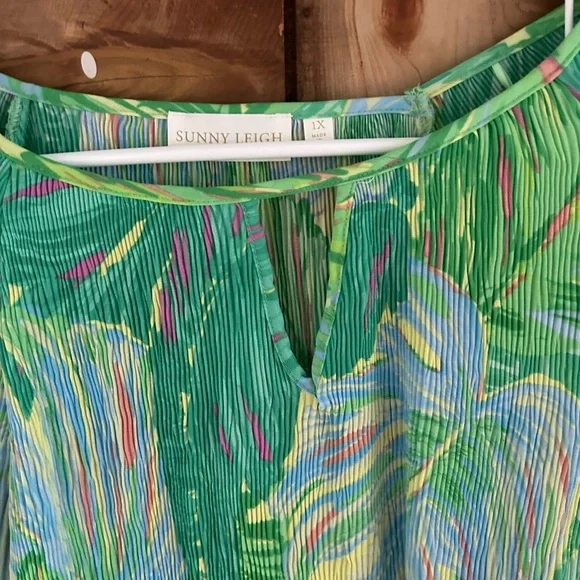 Sunny Leigh Blouse Size 1X Babydoll Spring - Picture 5 of 7